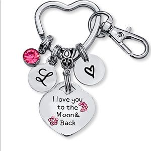 Handmade I Love You To The Moon Keychain